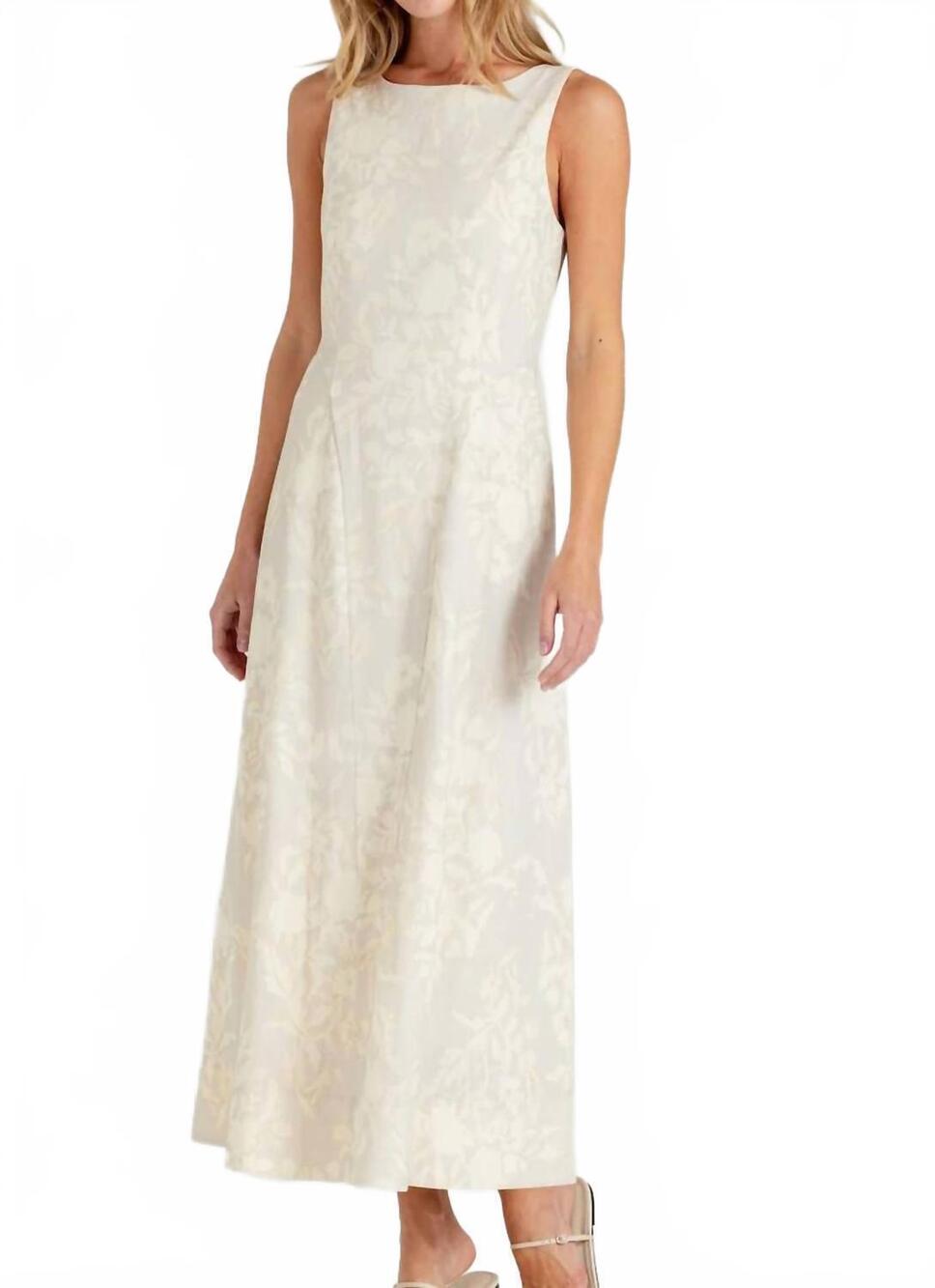 NEW SUNDAYS parke dress in linen floret